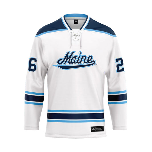 Maine - NCAA Men's Ice Hockey : Thomas Freel - White Hockey Jersey