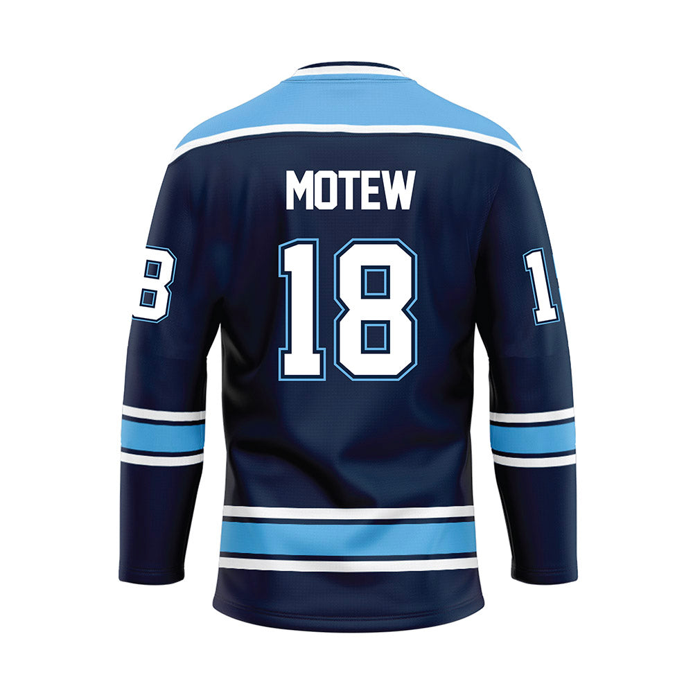 Maine - NCAA Men's Ice Hockey : Simon Motew - Dark Blue Hockey Jersey-1