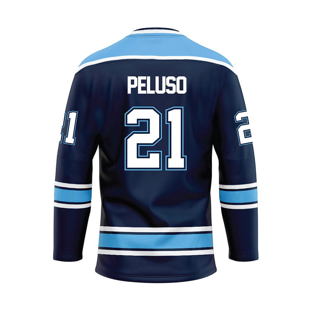 Maine - NCAA Men's Ice Hockey : NICHOLAS PELUSO - Dark Blue Hockey Jersey-1