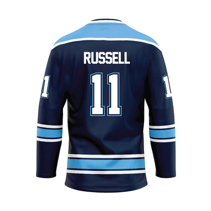 Maine - NCAA Men's Ice Hockey : Charlie Russell - Dark Blue Hockey Jersey
