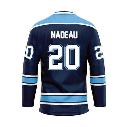 Maine - NCAA Men's Ice Hockey : Joshua Nadeau - Dark Blue Hockey Jersey