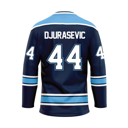 Maine - NCAA Men's Ice Hockey : Frank Djurasevic - Dark Blue Hockey Jersey-1