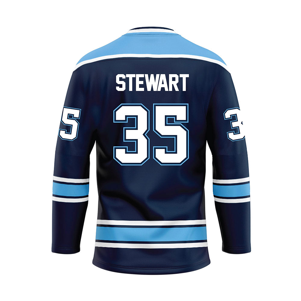 Maine - NCAA Men's Ice Hockey : Gage Stewart - Dark Blue Hockey Jersey-1