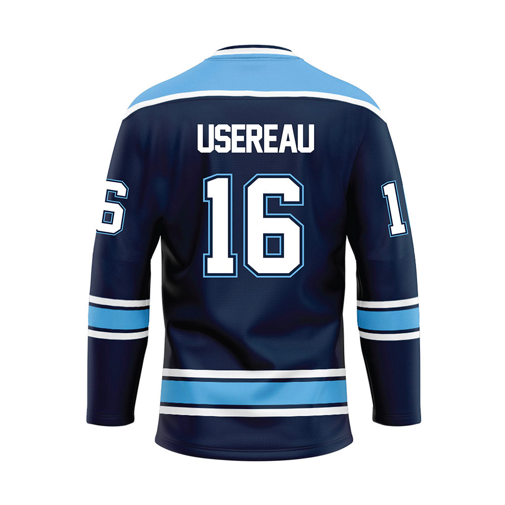 Maine - NCAA Men's Ice Hockey : Loic Usereau - Dark Blue Hockey Jersey-1