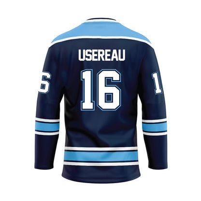 Maine - NCAA Men's Ice Hockey : Loic Usereau - Dark Blue Hockey Jersey-1