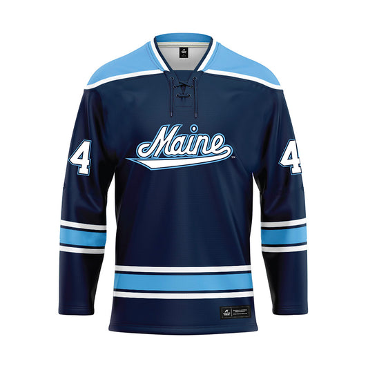 Maine - NCAA Men's Ice Hockey : Frank Djurasevic - Dark Blue Hockey Jersey-0