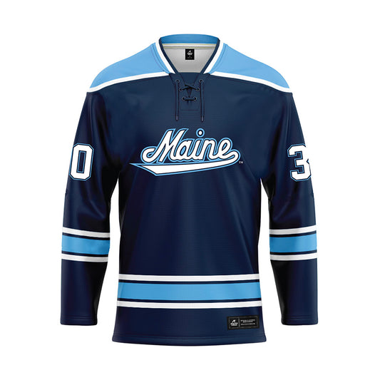 Maine - NCAA Men's Ice Hockey : Albin Boija - Dark Blue Hockey Jersey-0
