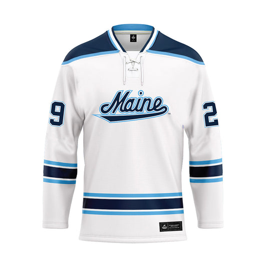 Maine - NCAA Women's Ice Hockey : Darragh Browne - White Hockey Jersey-0