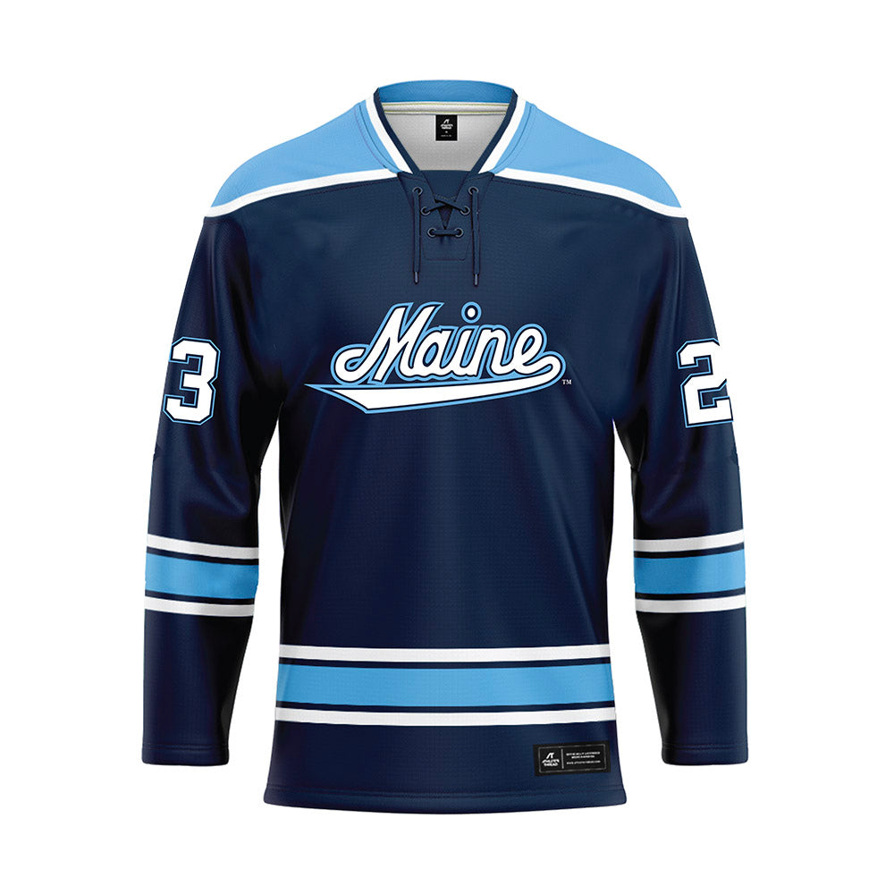 Maine - NCAA Women's Ice Hockey : Stephanie Jacob - Blue Hockey Jersey-0