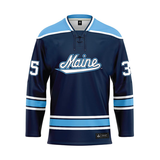Maine - NCAA Women's Ice Hockey : Ilsa Brunner - Blue Hockey Jersey-0