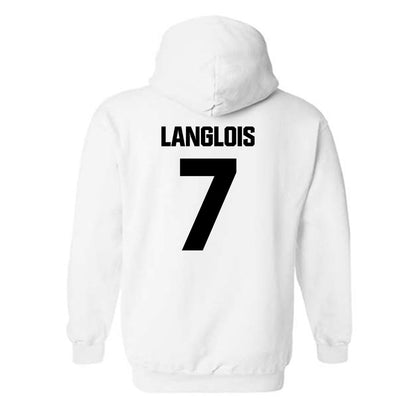 Maine - NCAA Men's Ice Hockey : Jeremy Langlois - Classic Fashion Shersey Hooded Sweatshirt-1