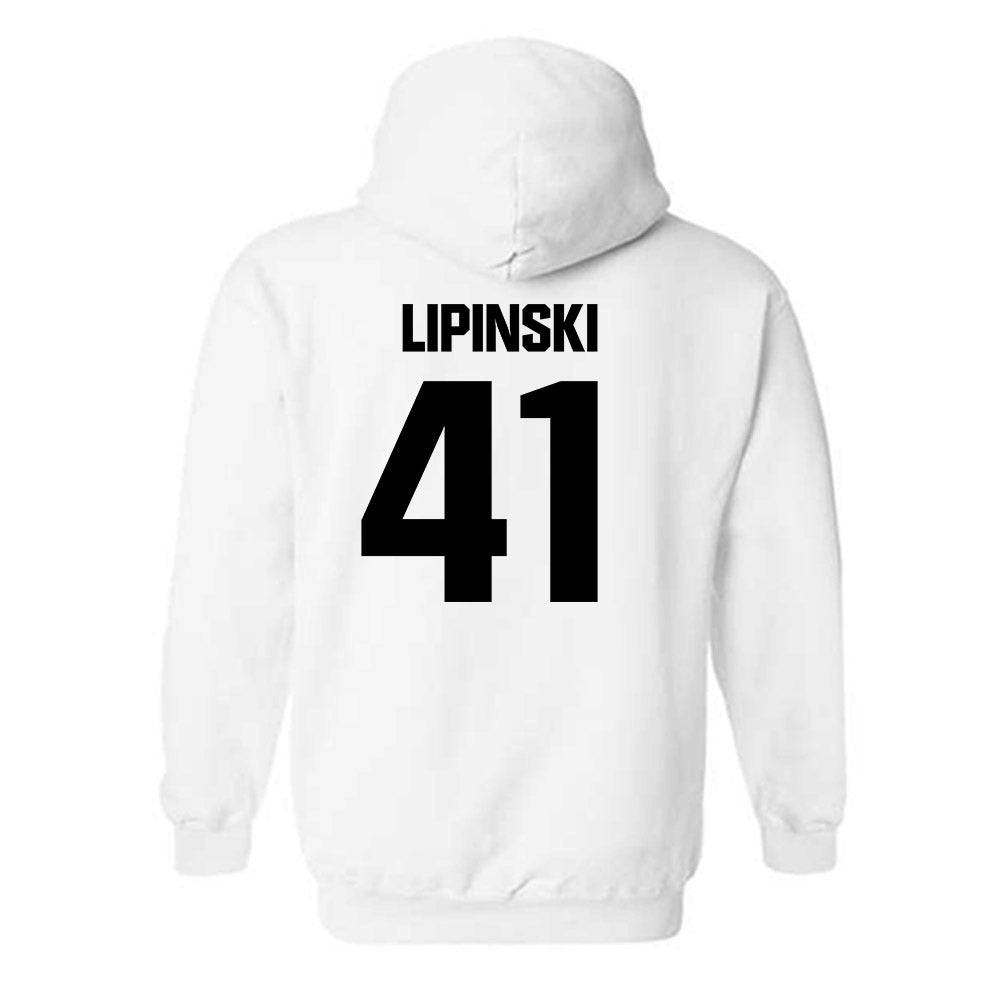 Maine - NCAA Men's Ice Hockey : JADEN LIPINSKI - Classic Fashion Shersey Hooded Sweatshirt-1