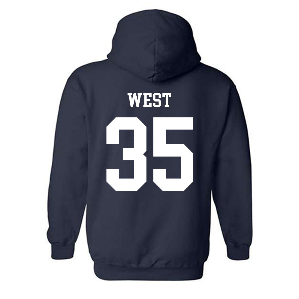 Maine - NCAA Football : Austin West - Classic Fashion Shersey Hooded Sweatshirt-1