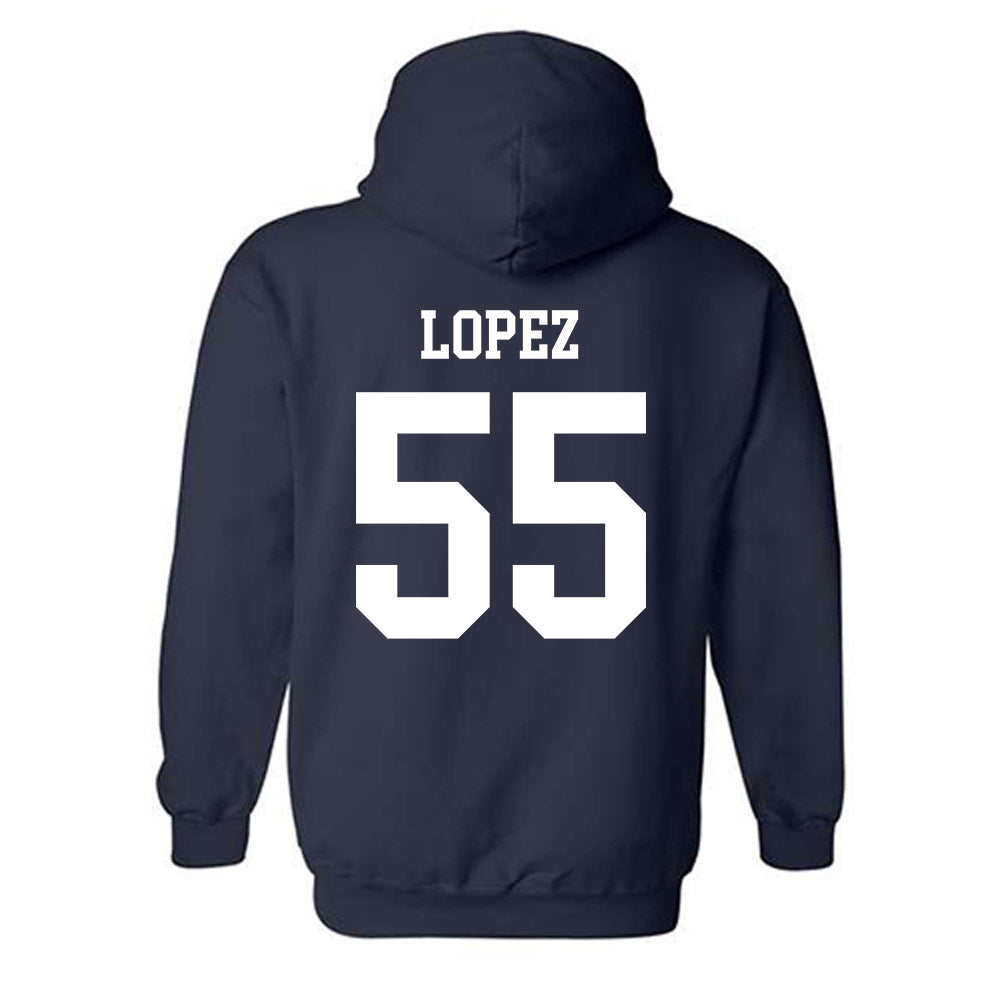 Maine - NCAA Football : Nathan Lopez - Classic Fashion Shersey Hooded Sweatshirt-1