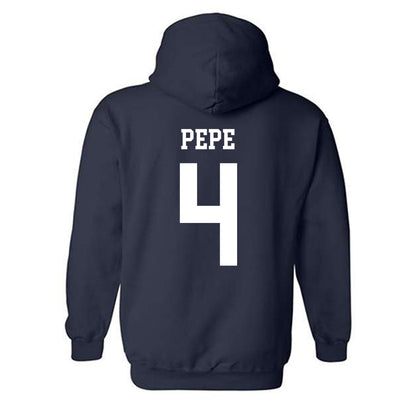 Maine - NCAA Baseball : Nic Pepe - Classic Fashion Shersey Hooded Sweatshirt-1