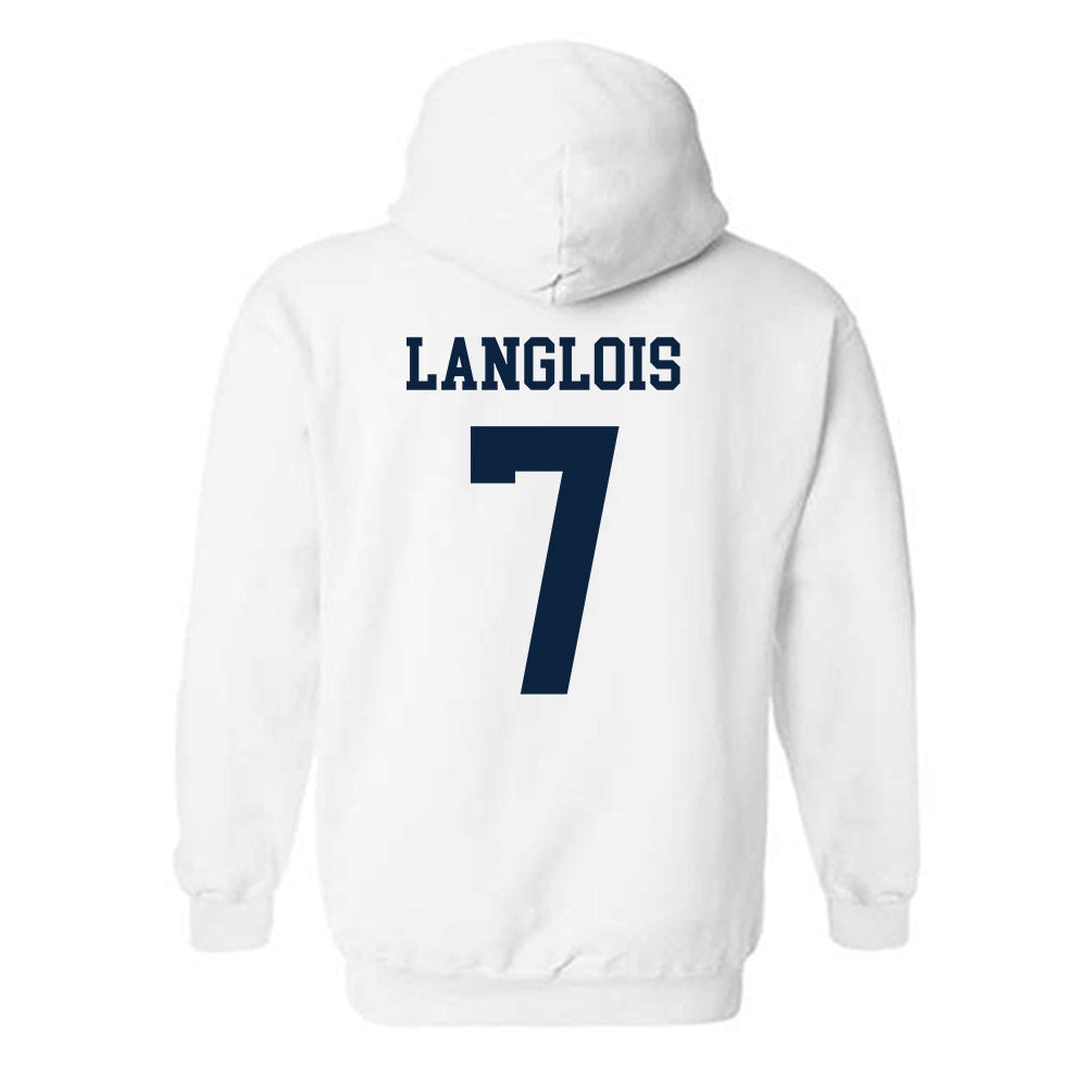 Maine - NCAA Men's Ice Hockey : Jeremy Langlois - Classic Fashion Shersey Hooded Sweatshirt-1