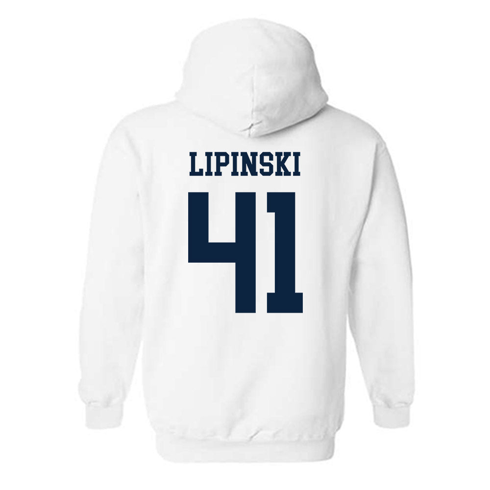 Maine - NCAA Men's Ice Hockey : JADEN LIPINSKI - Classic Fashion Shersey Hooded Sweatshirt-1