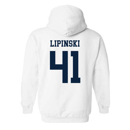 Maine - NCAA Men's Ice Hockey : JADEN LIPINSKI - Classic Fashion Shersey Hooded Sweatshirt-1