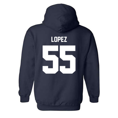 Maine - NCAA Football : Nathan Lopez - Classic Shersey Hooded Sweatshirt-1