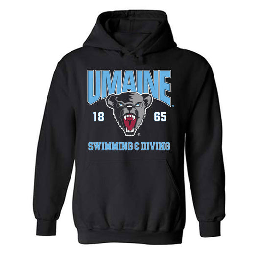 Maine - NCAA Men's Swimming & Diving : John Milner - Sports Shersey Hooded Sweatshirt-0