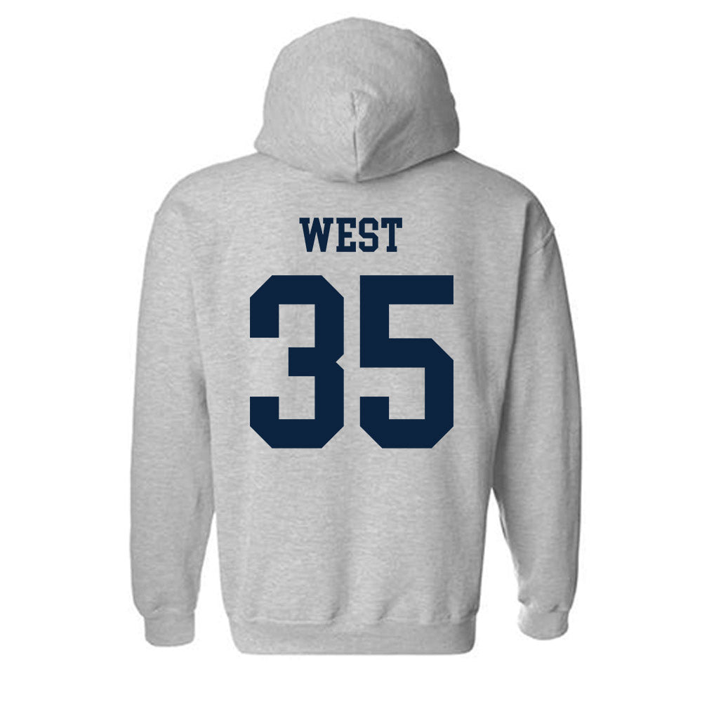 Maine - NCAA Football : Austin West - Sports Shersey Hooded Sweatshirt-1