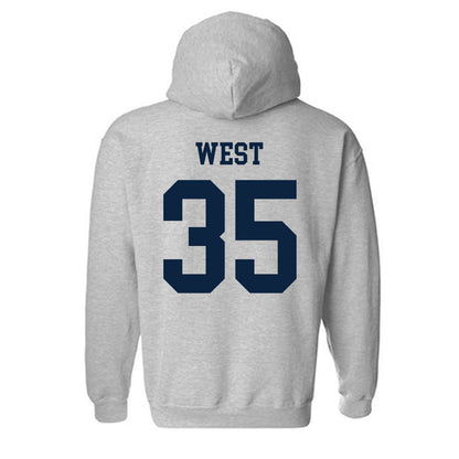 Maine - NCAA Football : Austin West - Sports Shersey Hooded Sweatshirt-1