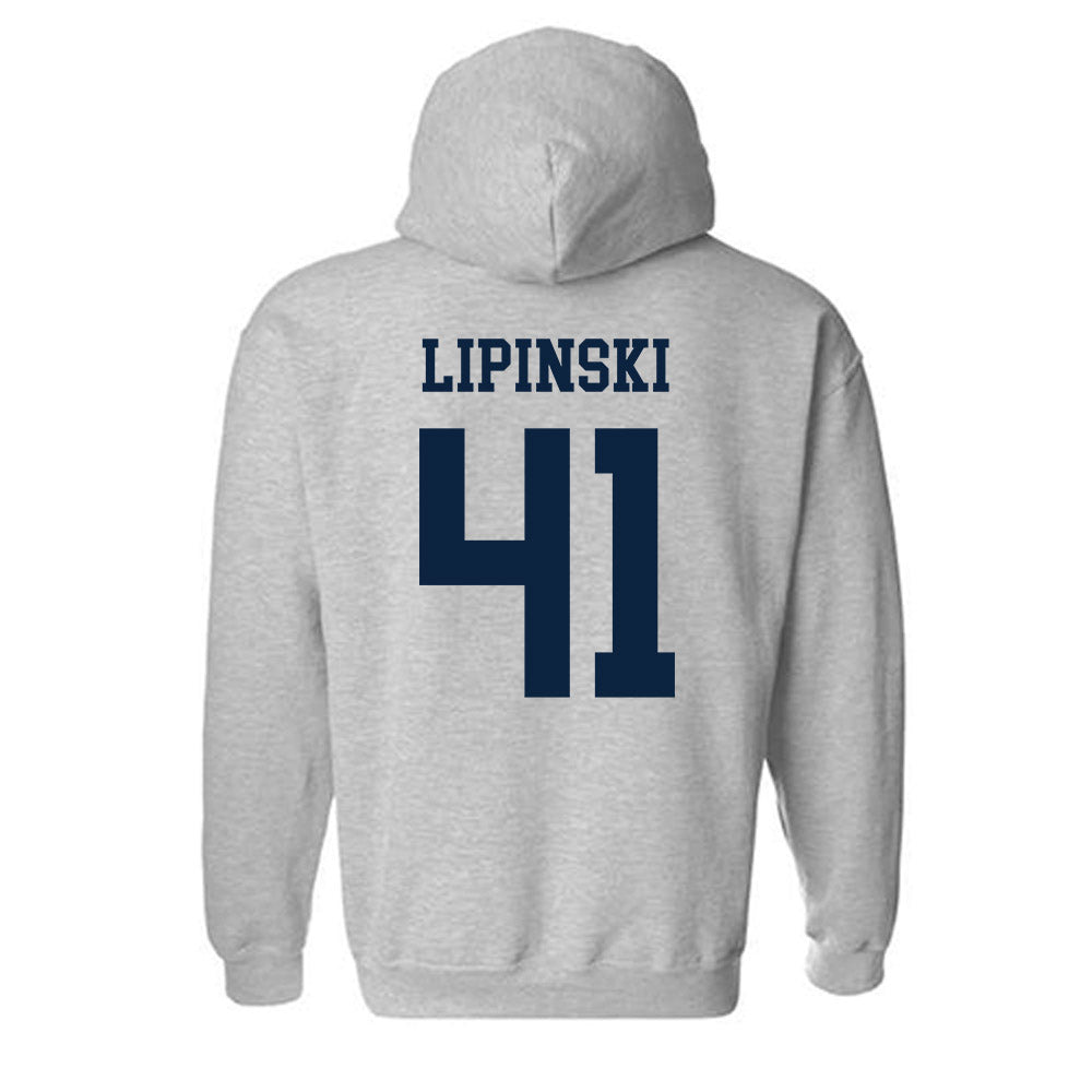 Maine - NCAA Men's Ice Hockey : JADEN LIPINSKI - Sports Shersey Hooded Sweatshirt-1