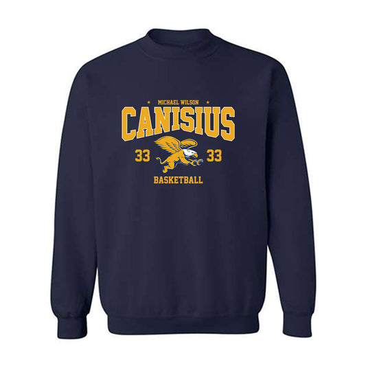 Canisius - NCAA Men's Basketball : Michael Wilson - Classic Fashion Shersey Crewneck Sweatshirt-0