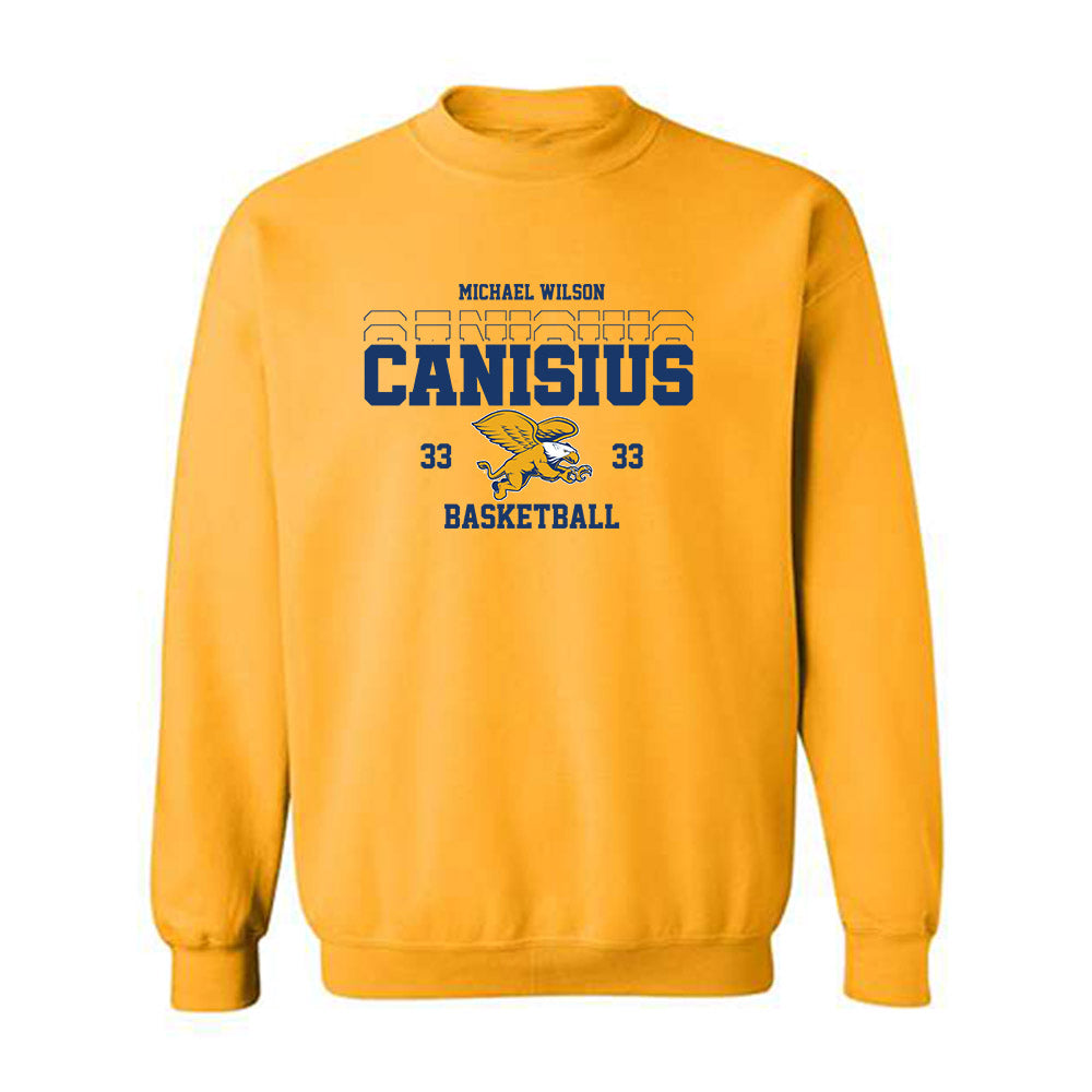 Canisius - NCAA Men's Basketball : Michael Wilson - Classic Fashion Shersey Crewneck Sweatshirt-0