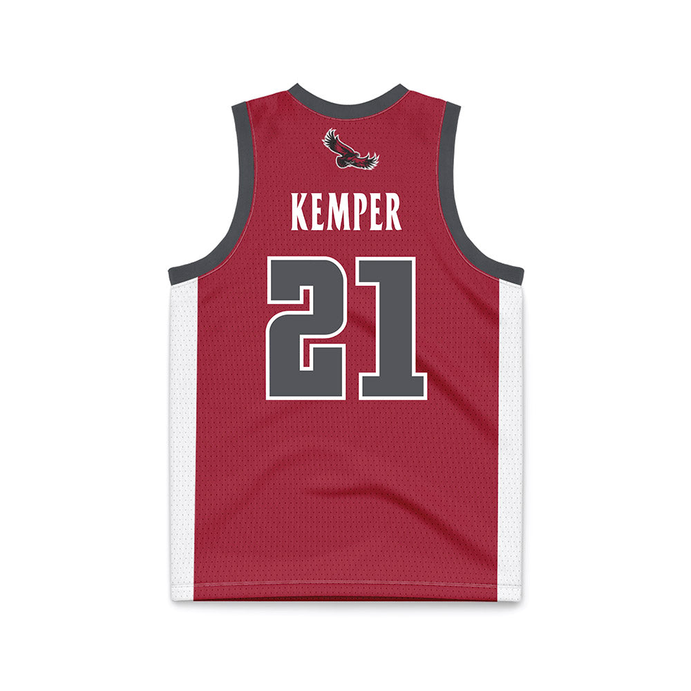 St. Joe's - NCAA Men's Basketball : Davis Kemper - Crimson Basketball Jersey-1