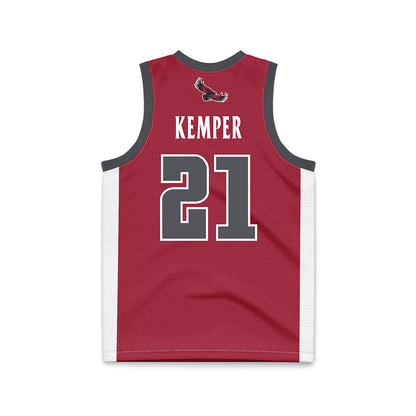 St. Joe's - NCAA Men's Basketball : Davis Kemper - Crimson Basketball Jersey-1