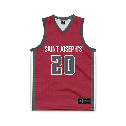 St. Joe's - NCAA Men's Basketball : Billy Rayer - Crimson Basketball Jersey-0