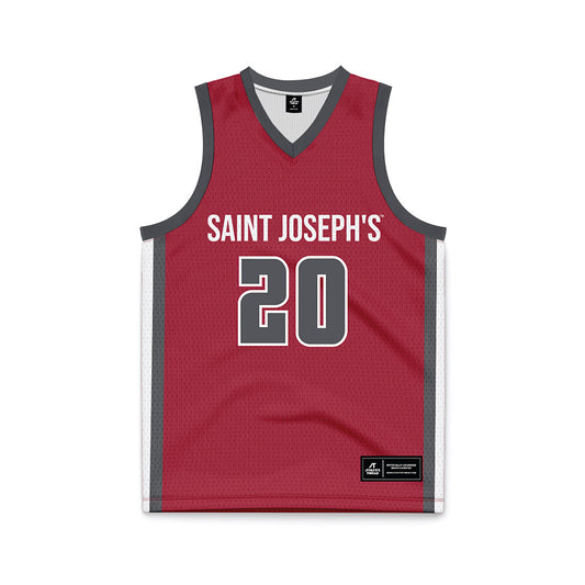 St. Joe's - NCAA Men's Basketball : Billy Rayer - Crimson Basketball Jersey-0