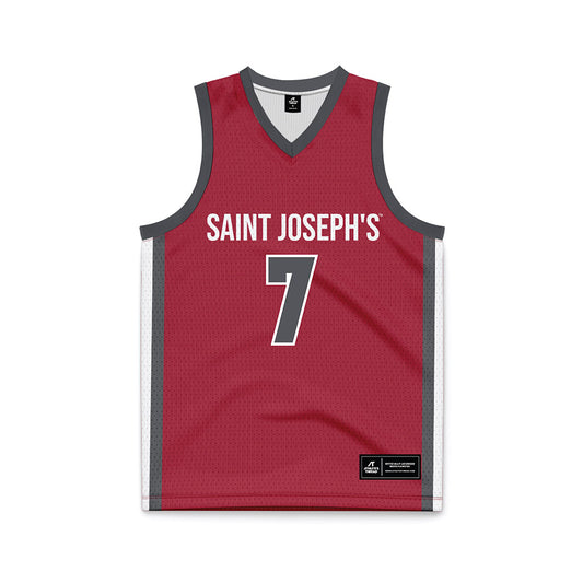St. Joe's - NCAA Men's Basketball : Bj Ranson - Crimson Basketball Jersey-0