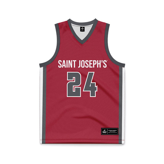 St. Joe's - NCAA Men's Basketball : Will Lange - Crimson Basketball Jersey