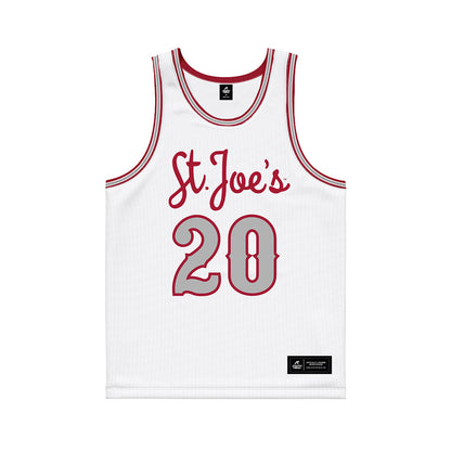 St. Joe's - NCAA Men's Basketball : Billy Rayer - White Basketball Jersey-0