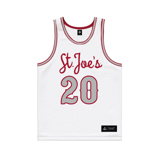 St. Joe's - NCAA Men's Basketball : Billy Rayer - White Basketball Jersey-0