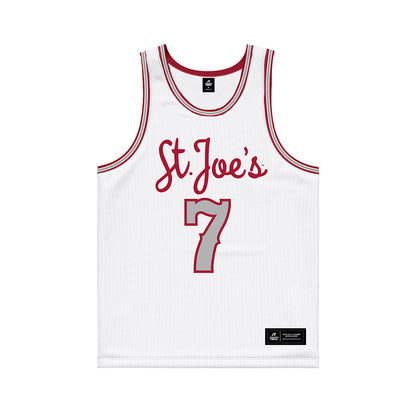 St. Joe's - NCAA Men's Basketball : Bj Ranson - White Basketball Jersey-0