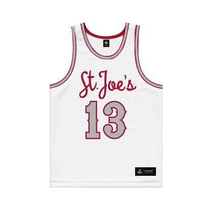 St. Joe's - NCAA Men's Basketball : Austin Williford - White Basketball Jersey-0
