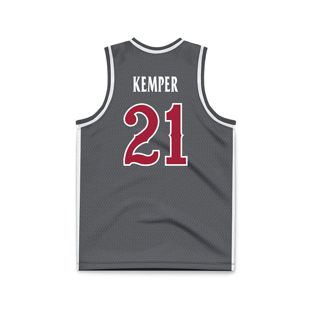 St. Joe's - NCAA Men's Basketball : Davis Kemper - Grey Basketball Jersey-1