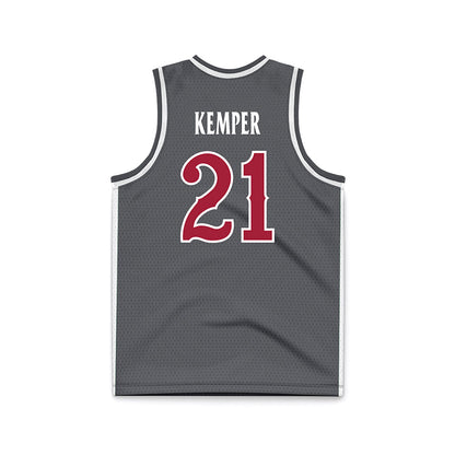 St. Joe's - NCAA Men's Basketball : Davis Kemper - Grey Basketball Jersey-1