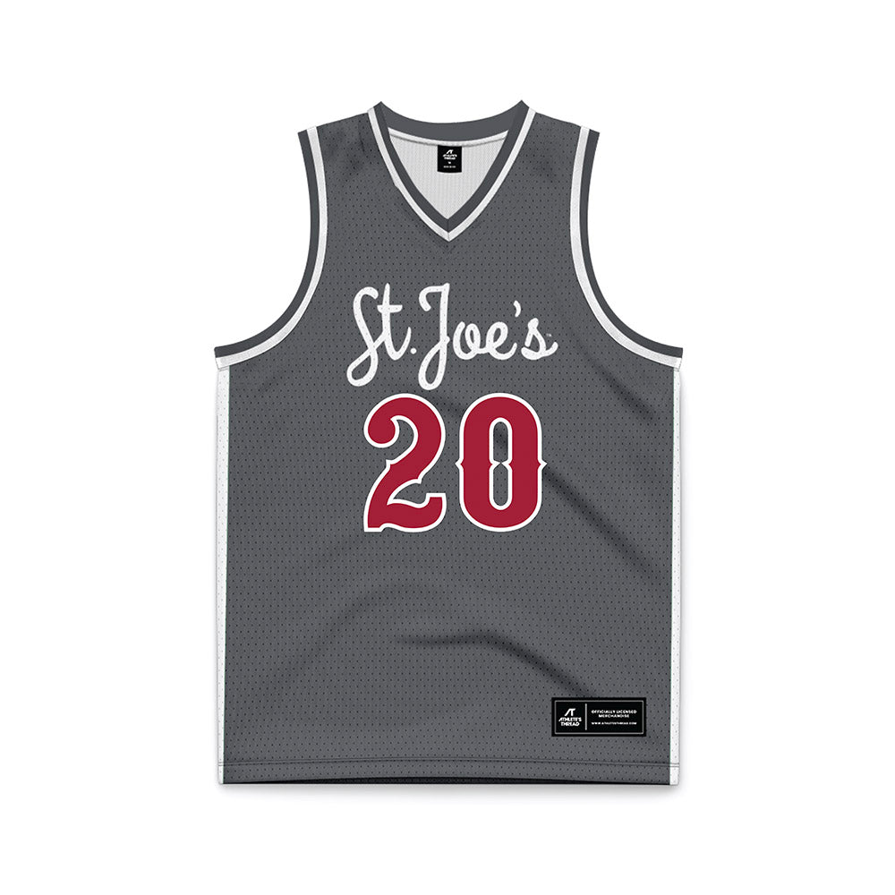 St. Joe's - NCAA Men's Basketball : Billy Rayer - Grey Basketball Jersey-0