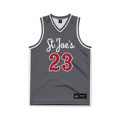 St. Joe's - NCAA Men's Basketball : Gavin Marrs - Grey Basketball Jersey-0