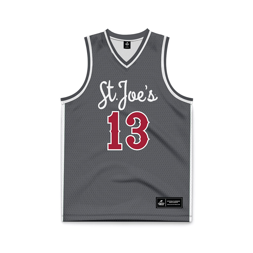 St. Joe's - NCAA Men's Basketball : Austin Williford - Grey Basketball Jersey-0