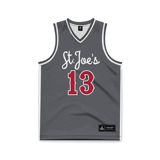 St. Joe's - NCAA Men's Basketball : Austin Williford - Grey Basketball Jersey-0