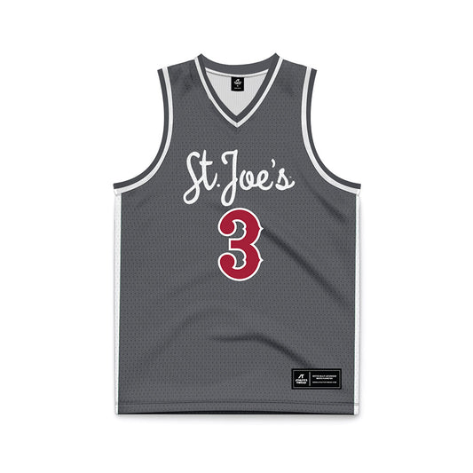 St. Joe's - NCAA Men's Basketball : Khaafiq Myers - Grey Basketball Jersey