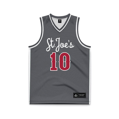 St. Joe's - NCAA Men's Basketball : Keoni Sacco - Grey Basketball Jersey-0