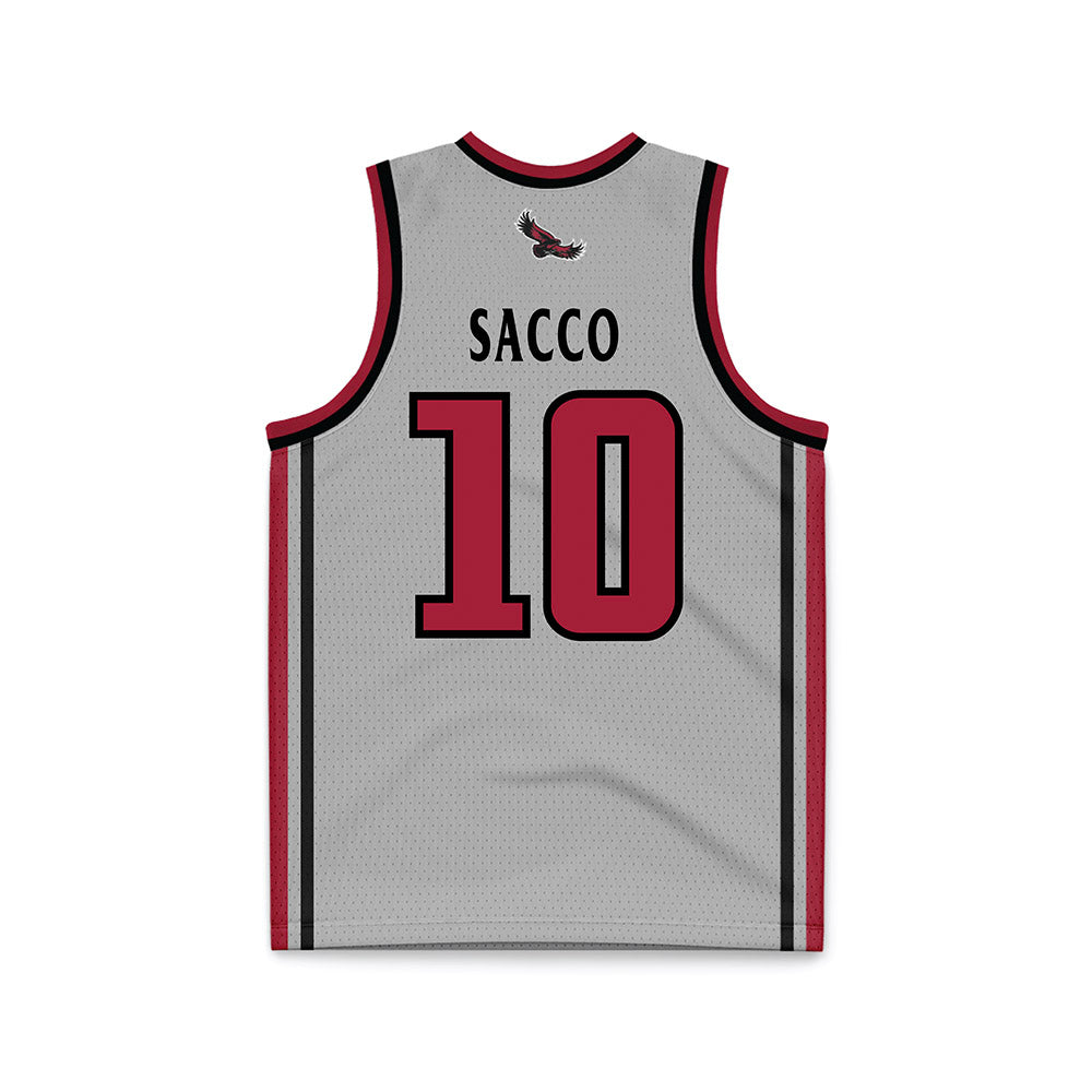 St. Joe's - NCAA Men's Basketball : Keoni Sacco - Pinstripe Grey Basketball Jersey-1