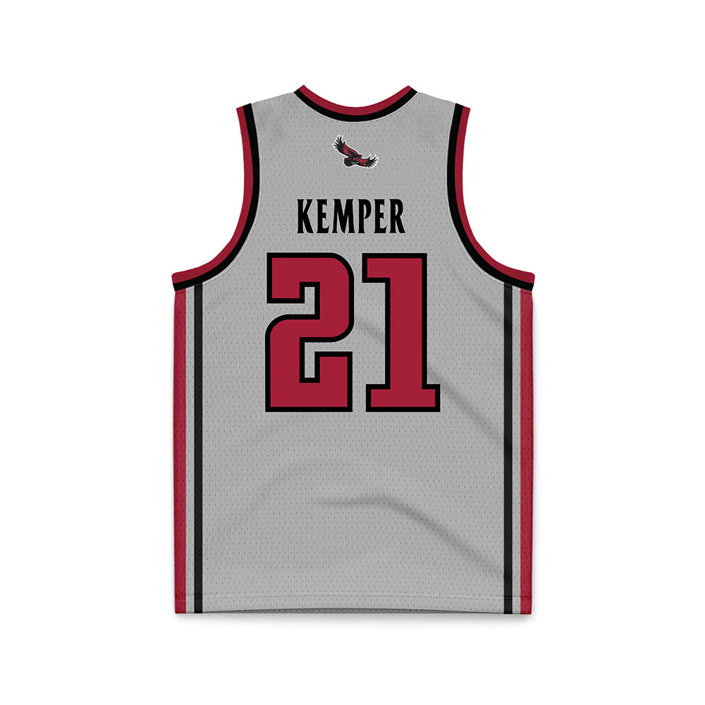 St. Joe's - NCAA Men's Basketball : Davis Kemper - Pinstripe Grey Basketball Jersey-1