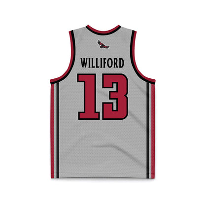 St. Joe's - NCAA Men's Basketball : Austin Williford - Pinstripe Grey Basketball Jersey-1